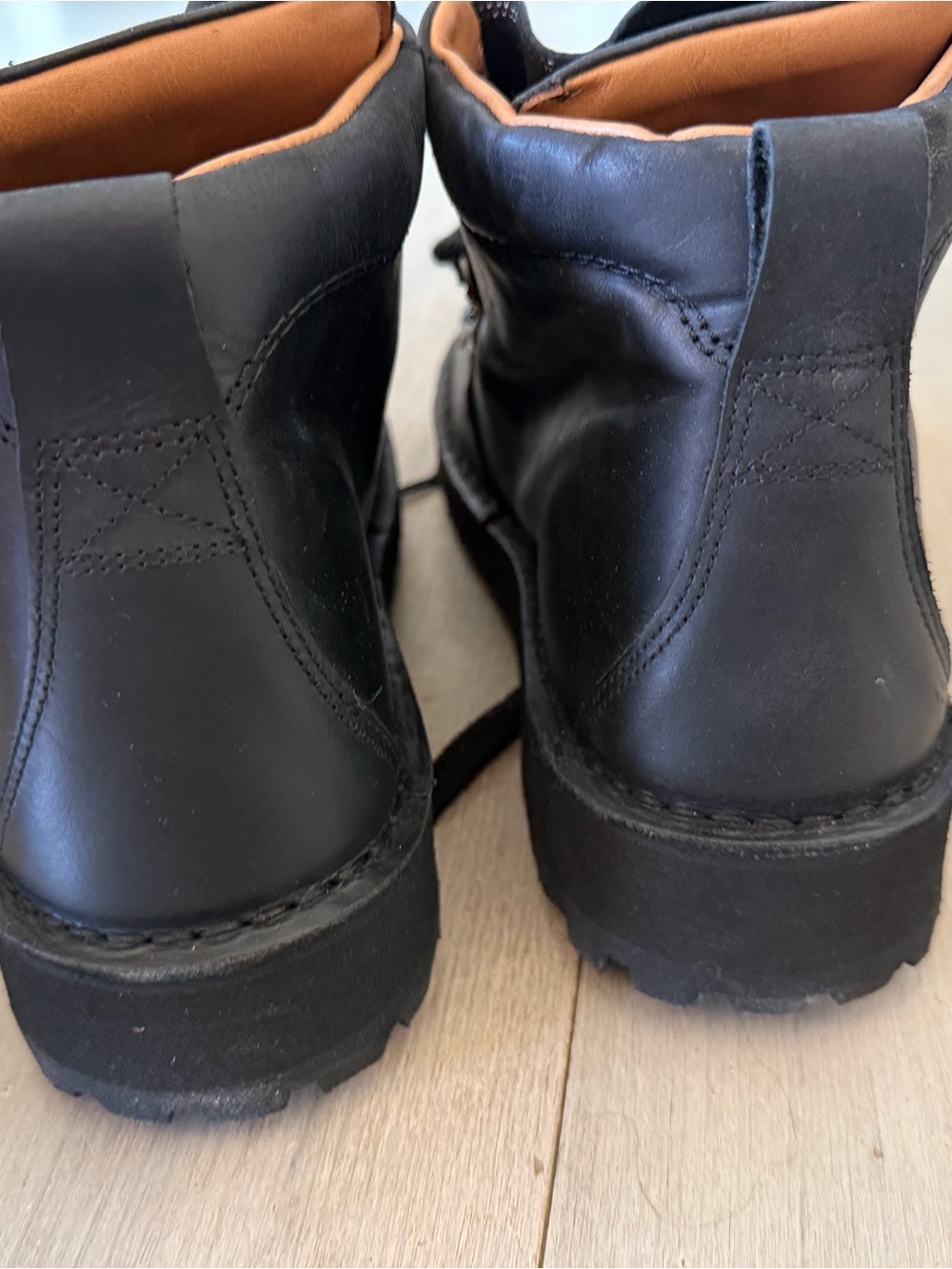 Naked Wolfe Black Leather Lug-Sole Hiking Boots - Picture 7 of 7